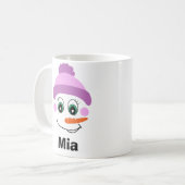 Personalisierter Weihnachts-Snowman-Hat-Individuel Kaffeetasse (Vorderseite Links)