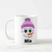 Personalisierter Weihnachts-Snowman-Hat-Individuel Kaffeetasse (Links)