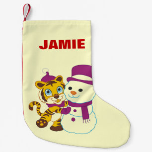 Personalisierter Weihnachts-Snowman-Strumpf Kleiner Weihnachtsstrumpf