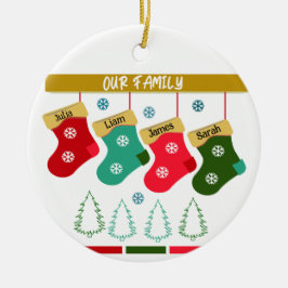 Personalisierter Weihnachts-Strumpf Keramik Ornament