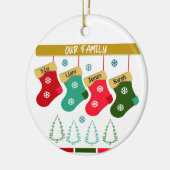 Personalisierter Weihnachts-Strumpf Keramik Ornament (Links)