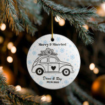 Personalisierter Weihnachts-verheirateter-Schmuck,