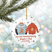 Personalisierter Weihnachts-verheirateter-Schmuck,