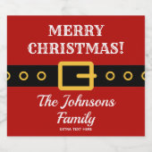 Personalisierter Weihnachts-Weihnachtsmann-Anzug Bierflaschenetikett (Einzelnes Label)