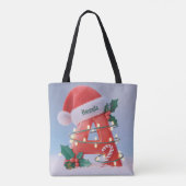 Personalisierter Weihnachtsalphabet 'A' Tasche (Rückseite)