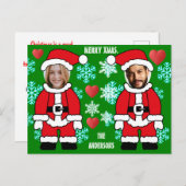 Personalisierter Weihnachtsanfang Postkarte (Vorne/Hinten)