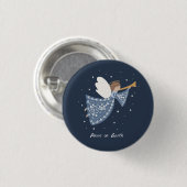 Personalisierter Weihnachtsangel Holiday Peace Ear Button (Vorne & Hinten)