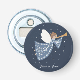 Personalisierter Weihnachtsangel Holiday Peace Ear Flaschenöffner