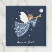 Personalisierter Weihnachtsangel Holiday Peace Ear Geschenkanhänger (Rückseite)