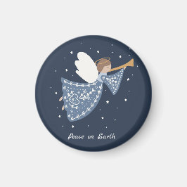 Personalisierter Weihnachtsangel Holiday Peace Ear Magnet
