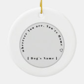 Personalisierter Weihnachtsanhänger für Hunde Keramik Ornament (Hinten)
