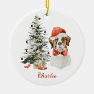 Personalisierter Weihnachtsanhänger für St. Bernha Keramik Ornament