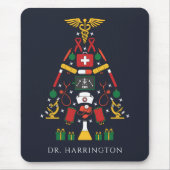 Personalisierter Weihnachtsarzt Mousepad (Vorne)