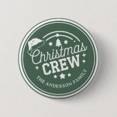 Personalisierter Weihnachtsaufkleber Button (Vorderseite)