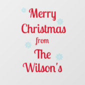 Personalisierter Weihnachtsaufkleber Fensteraufkleber (Blatt)