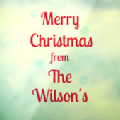 Personalisierter Weihnachtsaufkleber Fensteraufkleber (Blatt 3)