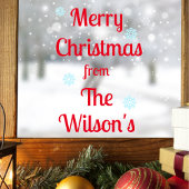 Personalisierter Weihnachtsaufkleber Fensteraufkleber