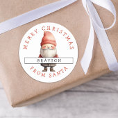 Personalisierter Weihnachtsaufkleber Runder Aufkleber