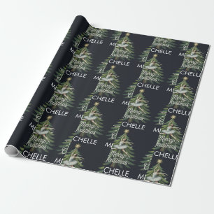 Personalisierter Weihnachtsballett-Ballerina-Tänze Geschenkpapier