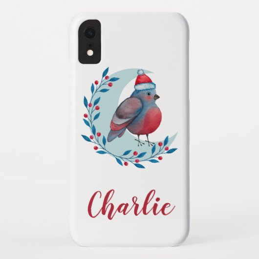 Personalisierter Weihnachtsbär auf dem Mond Case-Mate iPhone Hülle (Rückseite)