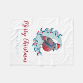 Personalisierter Weihnachtsbär auf dem Mond Fleecedecke (Vorderseite (Horizontal))