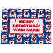 Personalisierter Weihnachtsbärensack für Kinder Große Geschenktüte (Vorderseite)