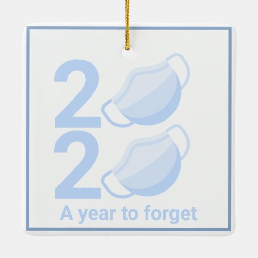 Personalisierter Weihnachtsbaum 2020 zur Pandemie Keramikornament (Rückseite)