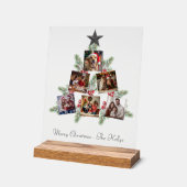 Personalisierter Weihnachtsbaum Acrylschild (Winkel)