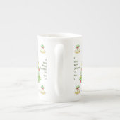 Personalisierter Weihnachtsbaum & Bells Knochen Ch Porzellantasse (Rückseite)