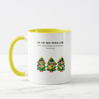 Personalisierter Weihnachtsbaum "Bester Freund übe Tasse