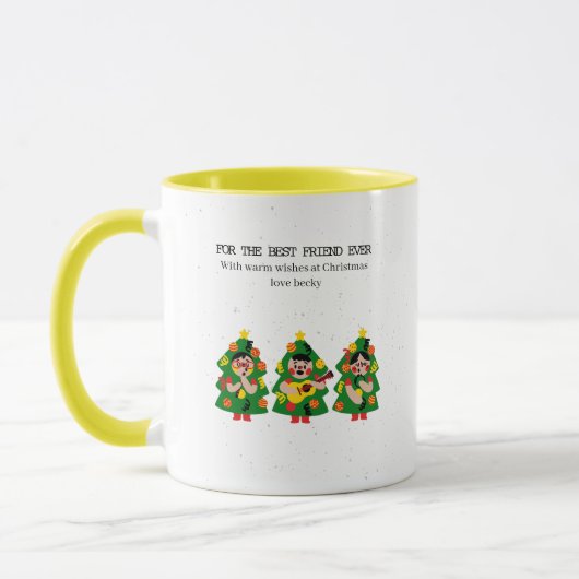 Personalisierter Weihnachtsbaum "Bester Freund übe Tasse (Links)