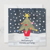 Personalisierter Weihnachtsbaum - Einladung (Vorderseite)