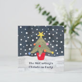 Personalisierter Weihnachtsbaum - Einladung (Stehend Vorderseite)