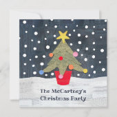 Personalisierter Weihnachtsbaum - Einladung (Vorderseite)