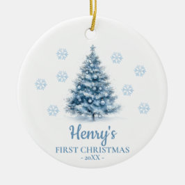 Personalisierter Weihnachtsbaum Erstes Weihnachten Keramik Ornament