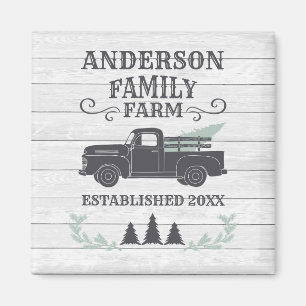 Personalisierter Weihnachtsbaum-Familienbauernhof  Magnet