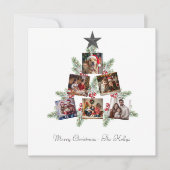 Personalisierter Weihnachtsbaum Feiertagskarte (Vorderseite)
