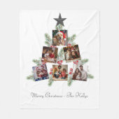 Personalisierter Weihnachtsbaum Fleecedecke (Vorderseite)
