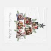 Personalisierter Weihnachtsbaum Fleecedecke (Vorderseite (Horizontal))