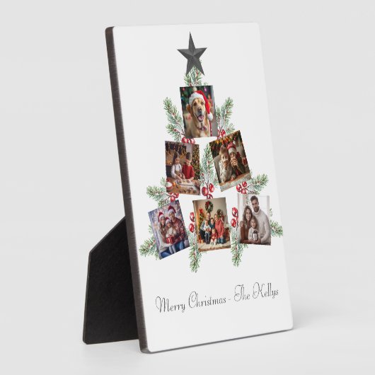 Personalisierter Weihnachtsbaum Fotoplatte (Seite)