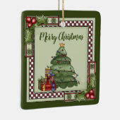 Personalisierter Weihnachtsbaum, Geschenke frohe W Keramikornament (Rechts)