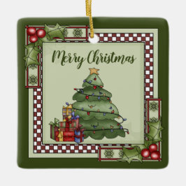 Personalisierter Weihnachtsbaum, Geschenke frohe W Keramikornament