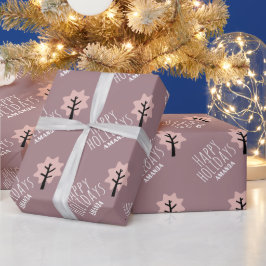Personalisierter Weihnachtsbaum Geschenkpapier