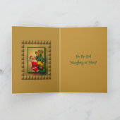 Personalisierter Weihnachtsbaum, goldgrün Karte (Innenseite)