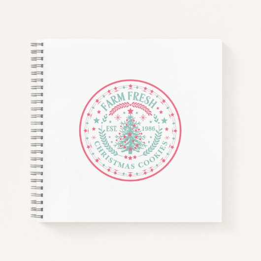 Personalisierter Weihnachtsbaum im Designstil Notizblock (Vorderseite)