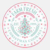 Personalisierter Weihnachtsbaum im Designstil Runder Aufkleber (Vorderseite)