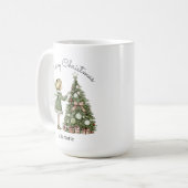 Personalisierter Weihnachtsbaum Kaffeetasse (Vorderseite Links)