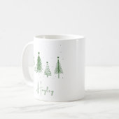 Personalisierter Weihnachtsbaum Kaffeetasse (Vorderseite Links)