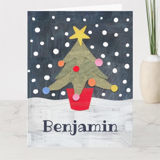 Personalisierter Weihnachtsbaum Karte (Vorderseite)