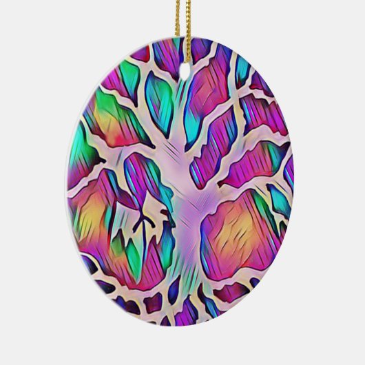 Personalisierter Weihnachtsbaum Keramik Ornament (Rechts)